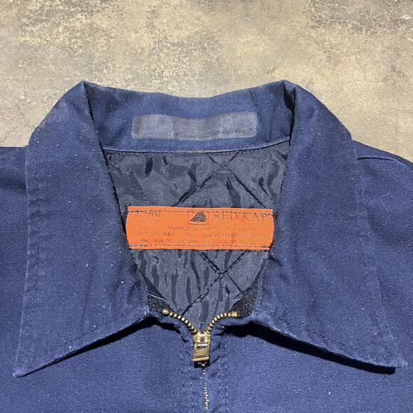 Vintage 90s Red Kap Navy Boxy Mechanics Workwear Jacket - Picture 3 of 3